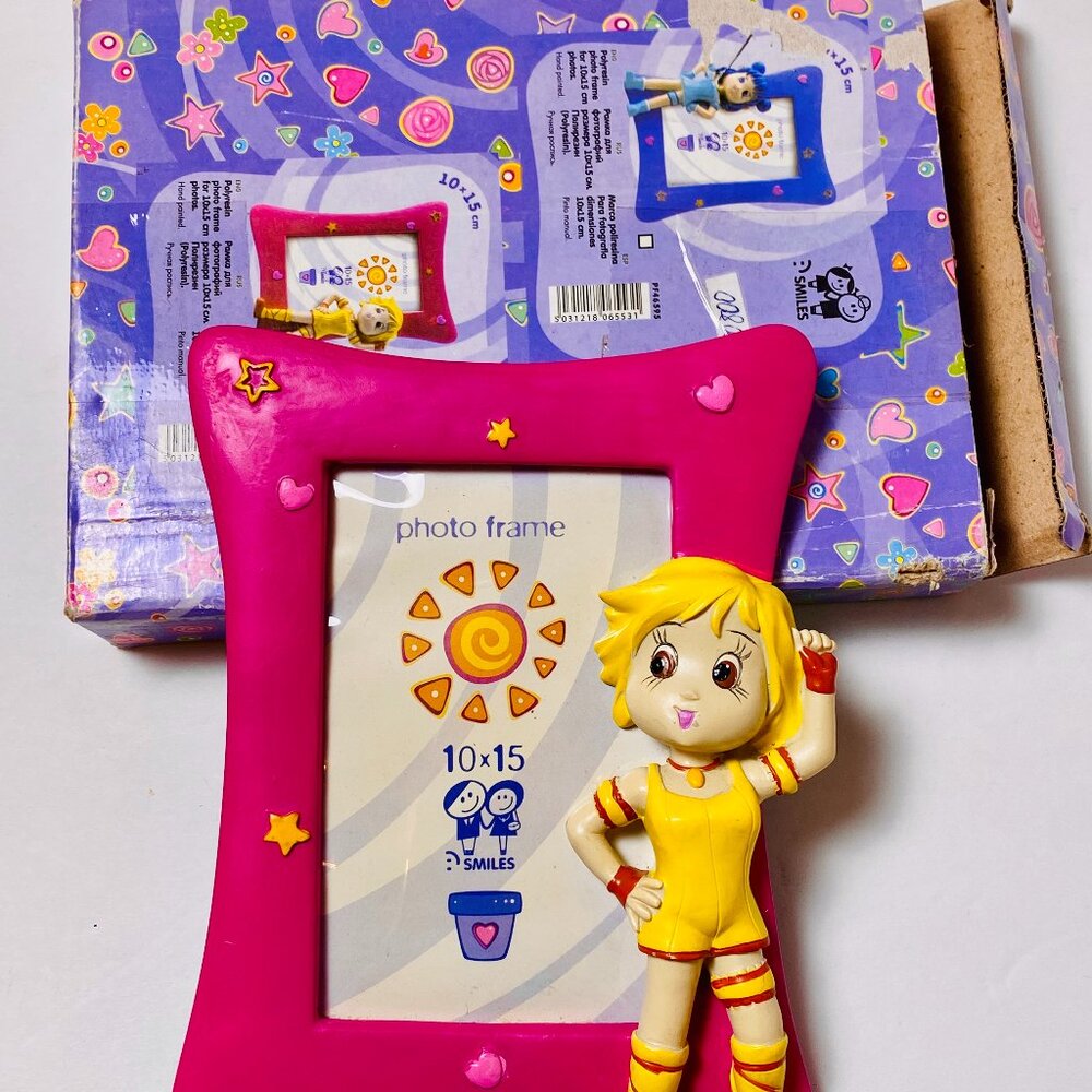 Russian Doll Girls Girl Little Polyresin Photo Pink Frame 10x15cm